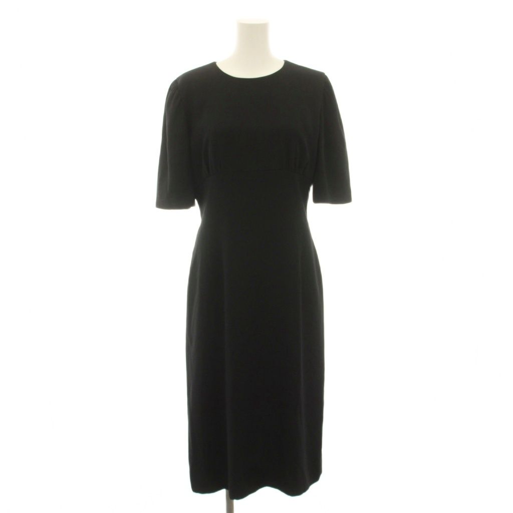 ジバンシィ GIVENCHY 東京ソワール ブラックフォーマル 喪服 ワンピース 半袖 ロング ヴィンテージ 10 黒 ブラック 0603914 /YT ■GY03