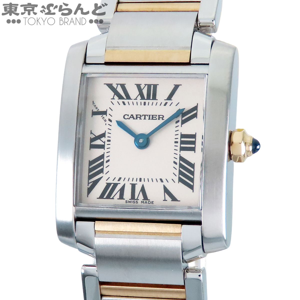 カルティエ CARTIER タンクフランセーズSM W51007Q4 アイボリー SS YG コンビ 腕時計 レディース クォーツ式 電池式 仕上済 電池交換済 101877323 287,100円