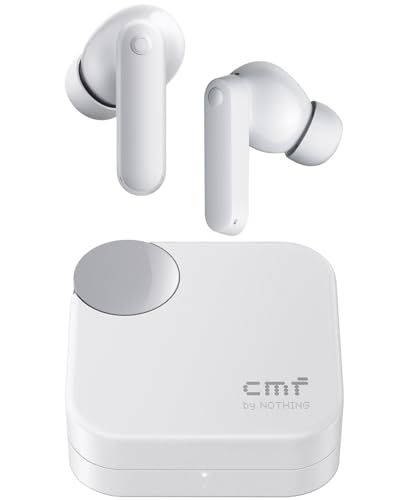 CMF by Nothing Buds 2a ワイヤレスイヤホン Bluetooth 5.4【最大35.5時間再生 IP54 防水 ノイズキャンセリング ANC Diracチューニング 4マイク ChatGPT対応】 HDマイク搭載 防塵 ライトグレーe