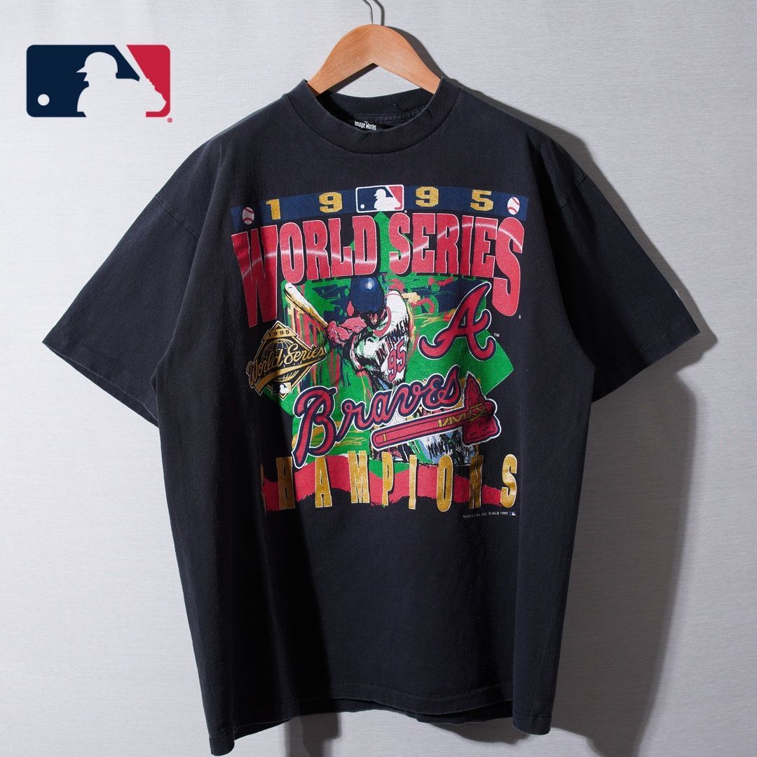 90s USA製 1995年製 MLB アトランタ・ブレーブス Tシャツ XL ブラック