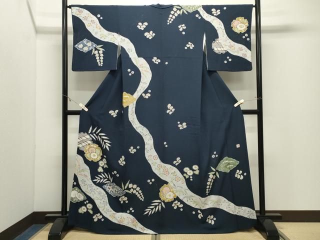 平和屋着物●訪問着　作家物　辻が花　銀彩　正絹　逸品　CABK2425gh 33,800円