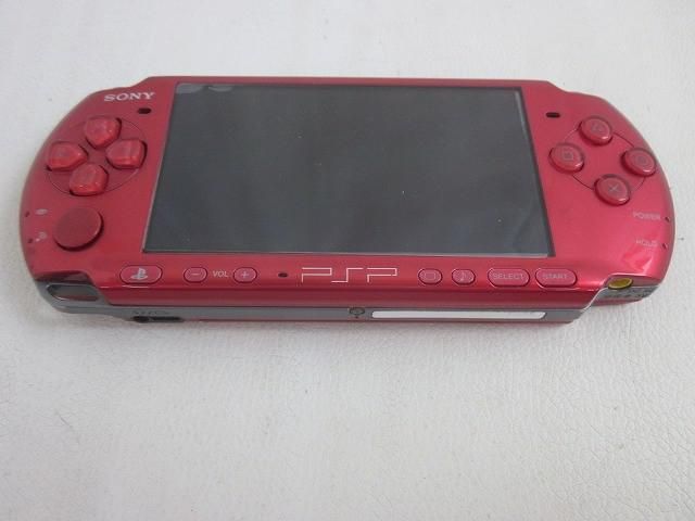 中古品 ゲーム PSP 本体 PSP3000 レッド 動作品