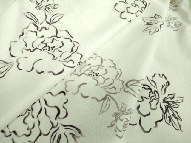 平和屋着物●小紋　草花文　洗える着物　DABI6438ps