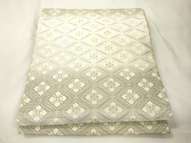 平和屋着物●六通柄袋帯　紹巴織　彩かすみ　金銀糸　正絹　逸品　CABK8559dy 8,008円