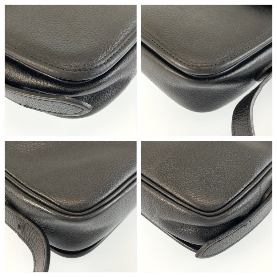 美品 YVES SAINT LAURENT イヴ サンローラン ヴィンテージ YSL ブラック 黒 ゴールド金具 ショルダーバッグ ポシェット レディース 603734【中古】