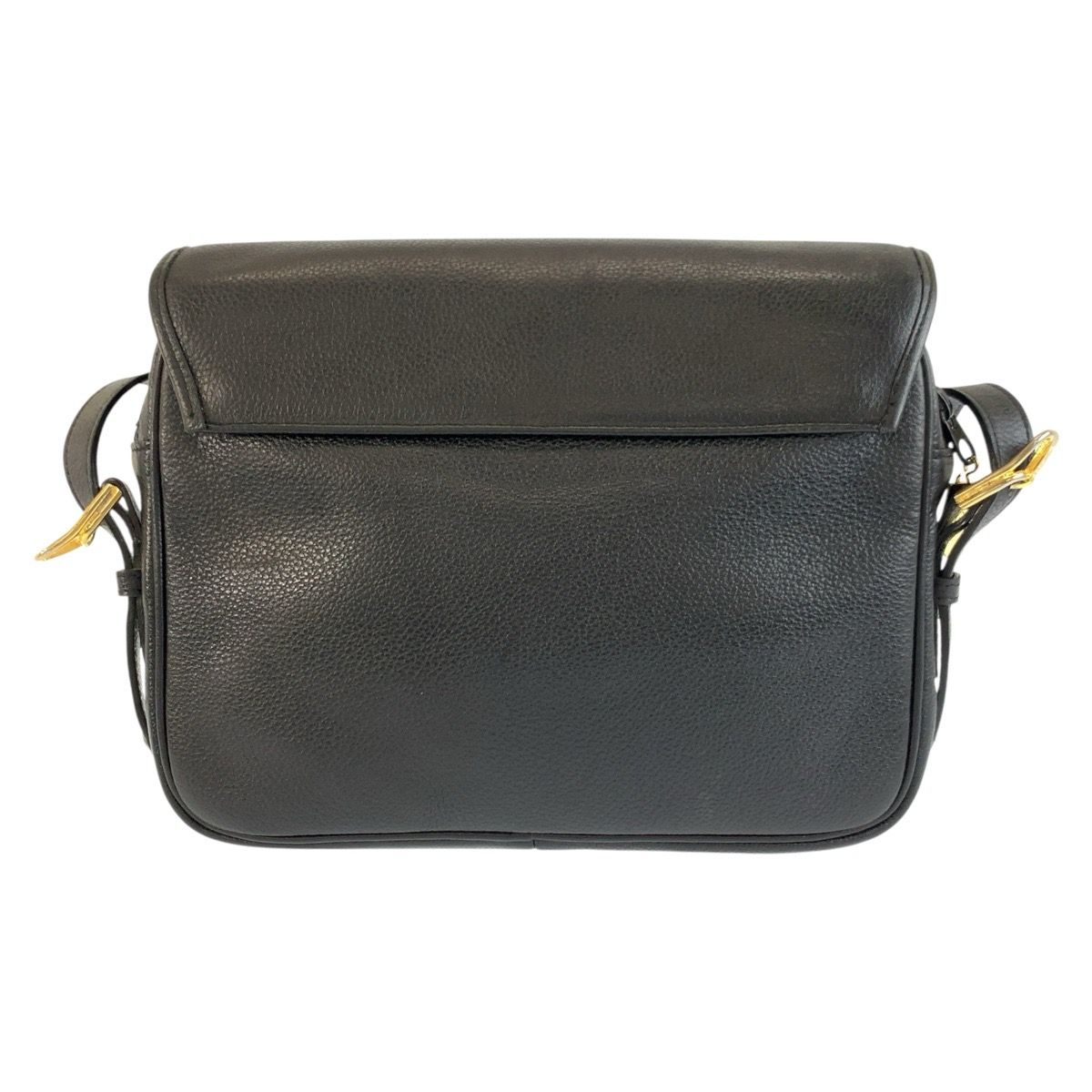 美品 YVES SAINT LAURENT イヴ サンローラン ヴィンテージ YSL ブラック 黒 ゴールド金具 ショルダーバッグ ポシェット レディース 603734【中古】