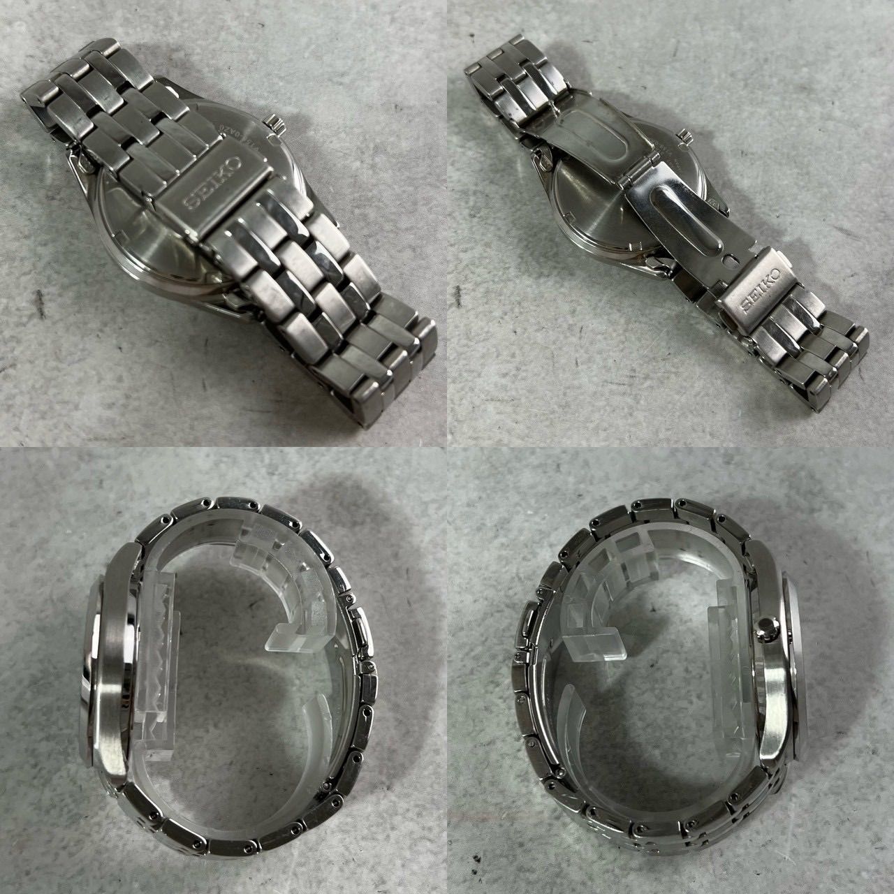 稼働品】SEIKO セイコー ソーラー V158-0AZ0 デイデイト 黒文字盤