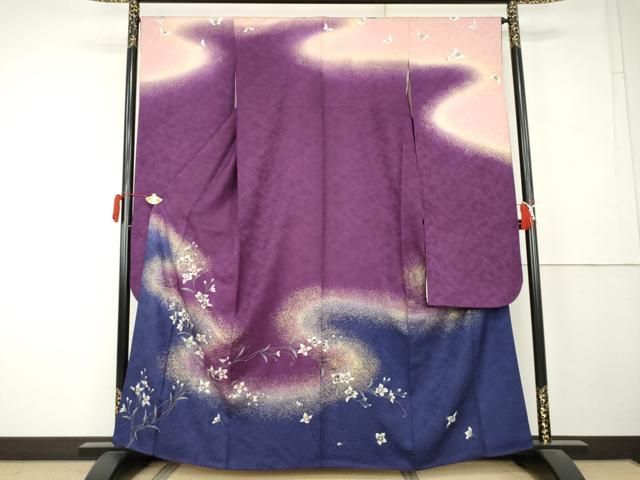 平和屋着物●豪華振袖　花蝶文　暈し染め　金銀彩　やまと誂製　正絹　逸品　AABL0182cs 33,800円