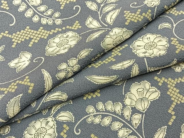 平和屋着物●上質な小紋　辻が花　健勝苑扱い　ロング丈　正絹　逸品　未使用　BAAY3939hj