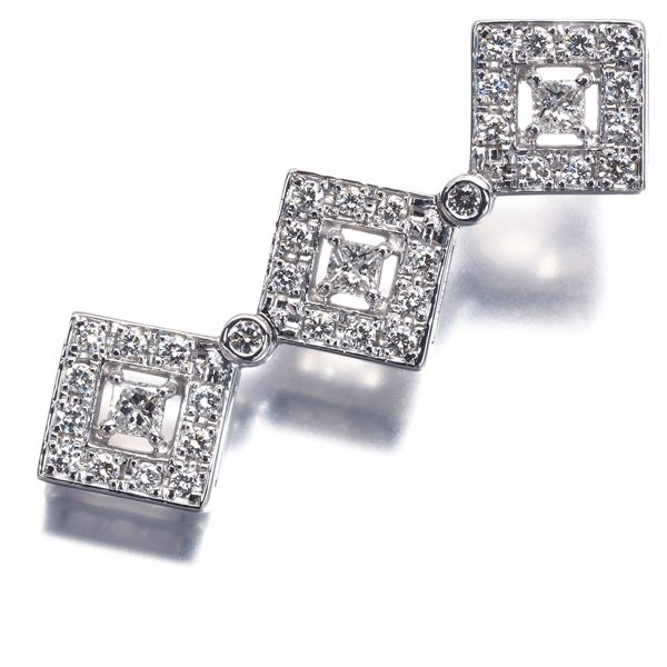 TASAKI タサキ ペンダントトップ ダイヤ ダイヤモンド 0.58ct 2種カット スクエア 2WAY K18WG #197450