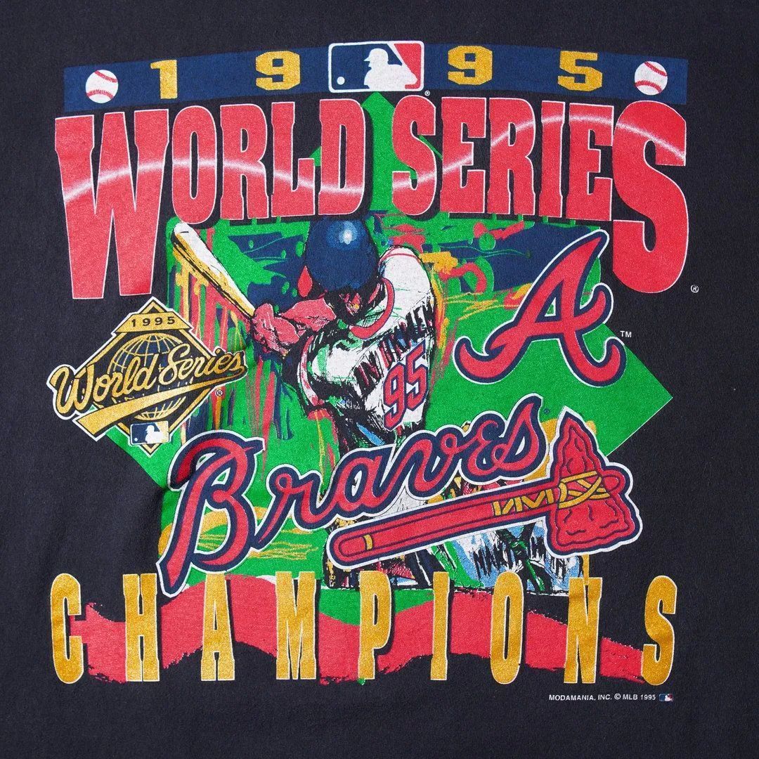90s USA製 1995年製 MLB アトランタ・ブレーブス Tシャツ XL ブラック