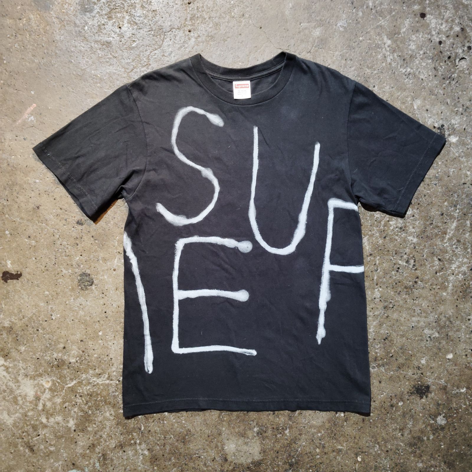 Supreme 25ss Painted Tee Black S シュプリーム 2025ss ロゴペイント Tシャツ