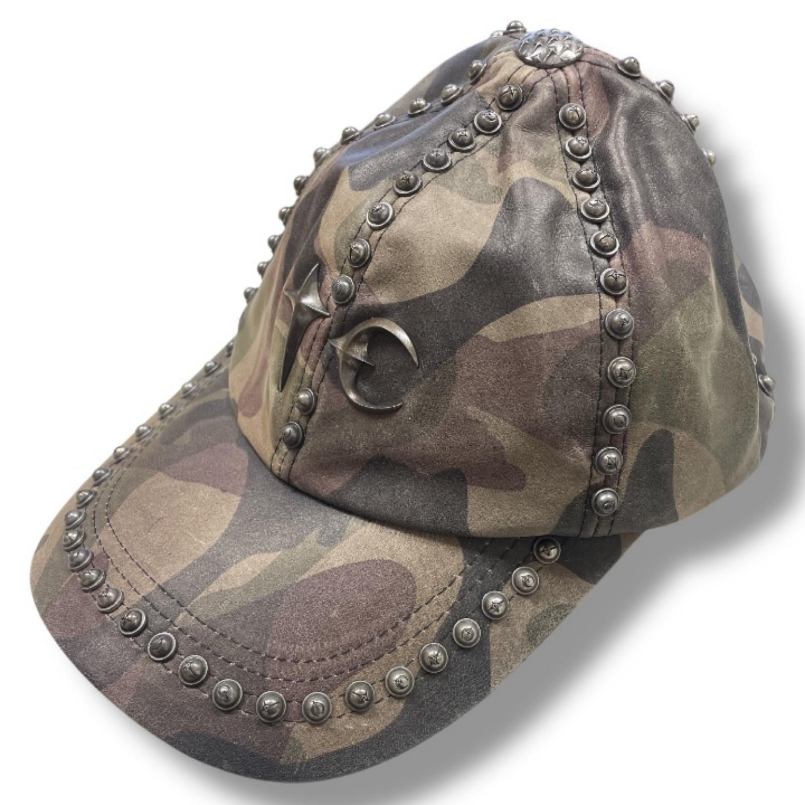 未使用 THUG CLUB 25AW Studded Camo Leather Cap スタッズカモレザーキャップ 帽子 サグクラブ TC25AC2102 ダークカモ O/S （17859M） 13,172円