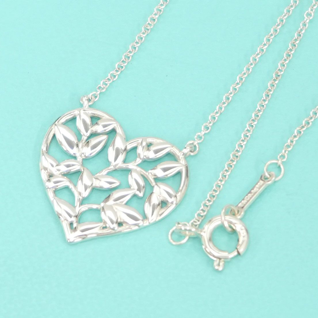ティファニー Tiffany & Co. オリーブリーフ ハート ネックレス シルバー925 パロマ ピカソ アクセサリー 27,448円