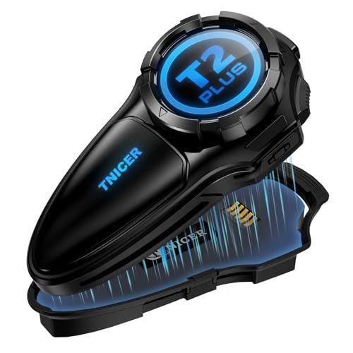 ☆新品☆2026 TNICER バイク インカム T2 PLUS バイク用 10人同時メッシュ通信可能 Bluetooth 5.2 デュアルチップ 音楽ながら通話 同時通話 1.5km通信距離 専用アプリ ワンクリック自動接続 通信自動復帰 サブウーファー 音 11,829円