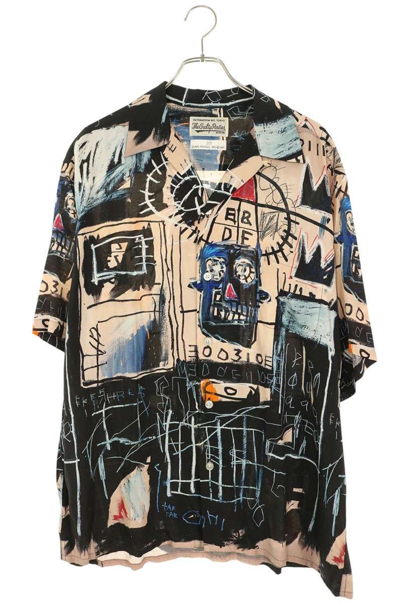 ワコマリア BASQUIAT-WM-HI09 バスキアアートレーヨン半袖シャツ メンズ XL