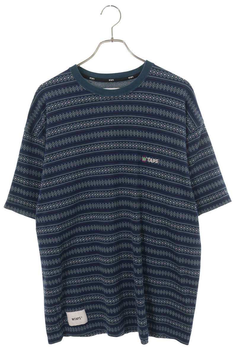 ダブルタップス 261ATDT-CSM24 フロント刺繍モチーフジャガードTシャツ メンズ 4