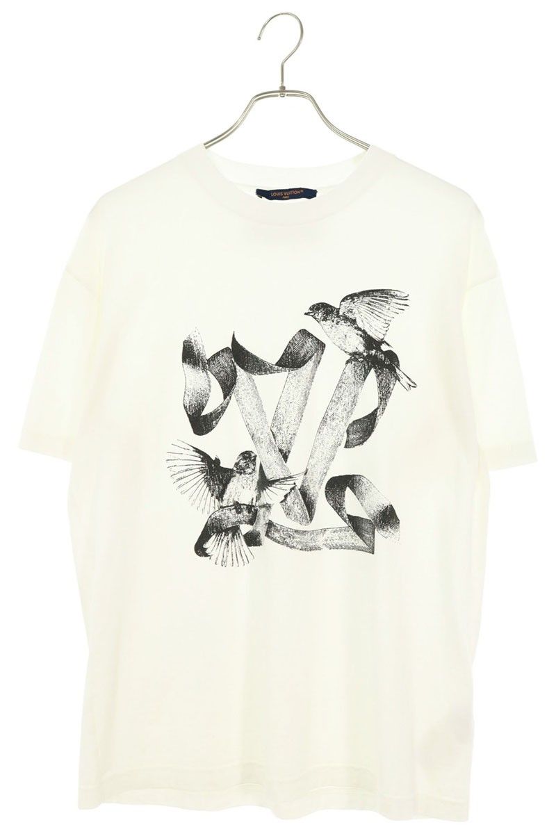 ルイヴィトン RM232 NPG HPY83W LVバードプリントTシャツ メンズ M