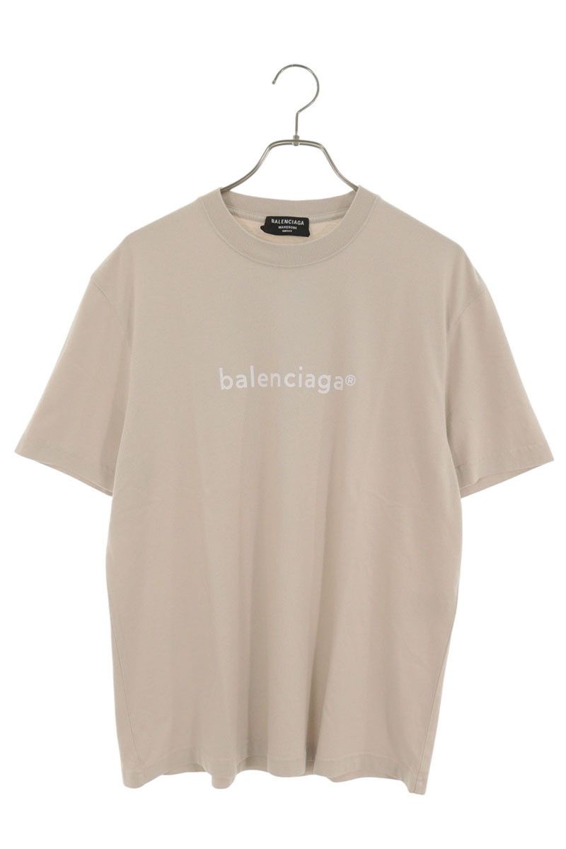 バレンシアガ 612966 TIV54 フロントロゴミディアムフィットTシャツ メンズ XS