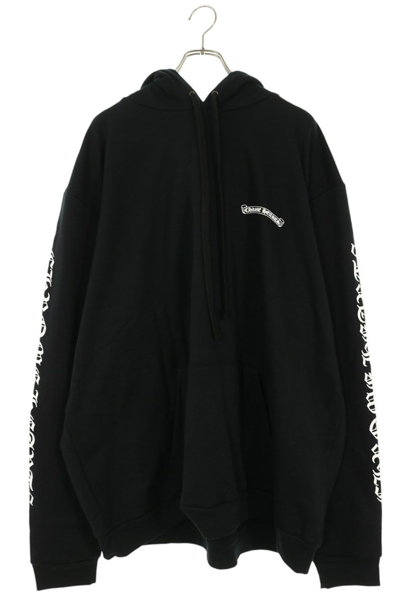 クロムハーツ SWTSHRT PLVR バックスクロールラベルプリントプルオーバーパーカー メンズ XXL