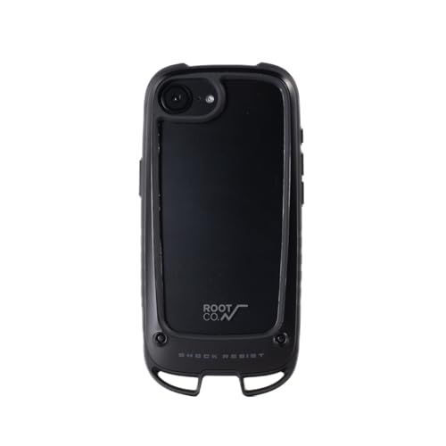 【ROOT CO.】[iPhone16e/iPhone17e兼用]GRAVITY Shock Resist Case +Hold.(ブラック)e