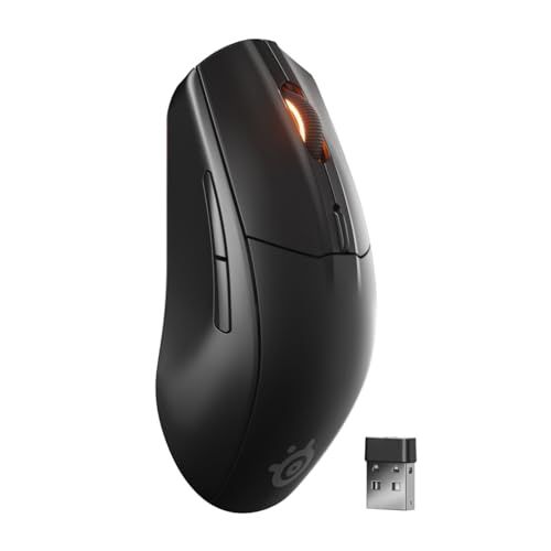 SteelSeries ゲーミングマウス 無線 ワイヤレス 2.4Ghz/Bluetooth対応 軽量 低遅延 1.9ms 高耐久 18,000DPI メカニカルスイッチ 絡まり防止 PTFE(テフロン)ソール Rival 3 WL Gen 2 62523 e