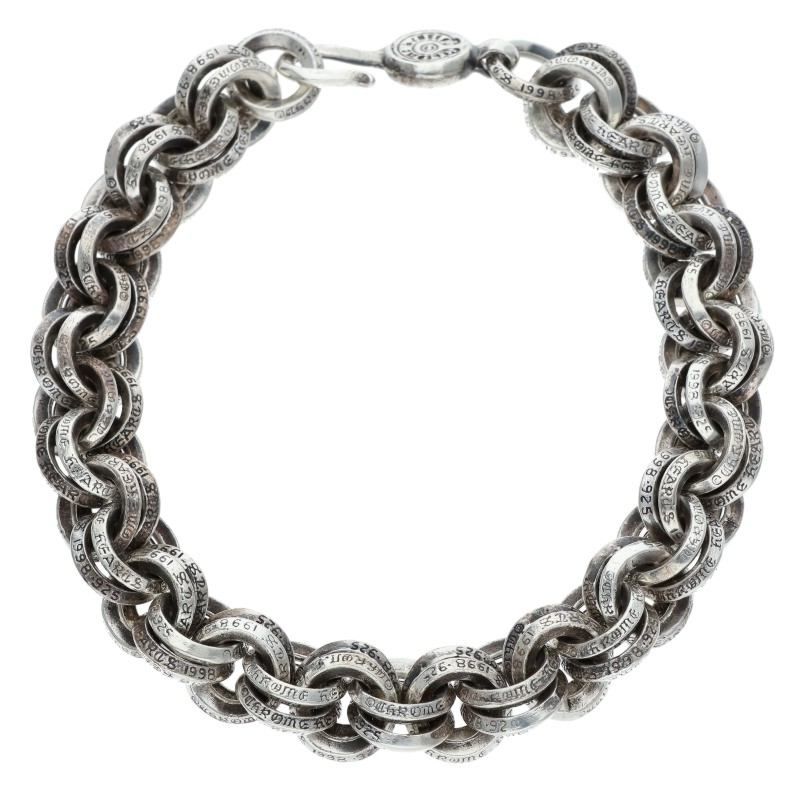 クロムハーツ 1 DOUBLE B RING/ダブルBリング オールド/シルバーブレスレット メンズ