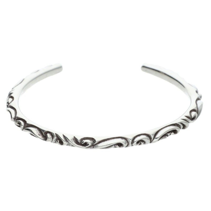 クロムハーツ BANGLE SCROLL/スクロールバンド シルバーバングル メンズ M