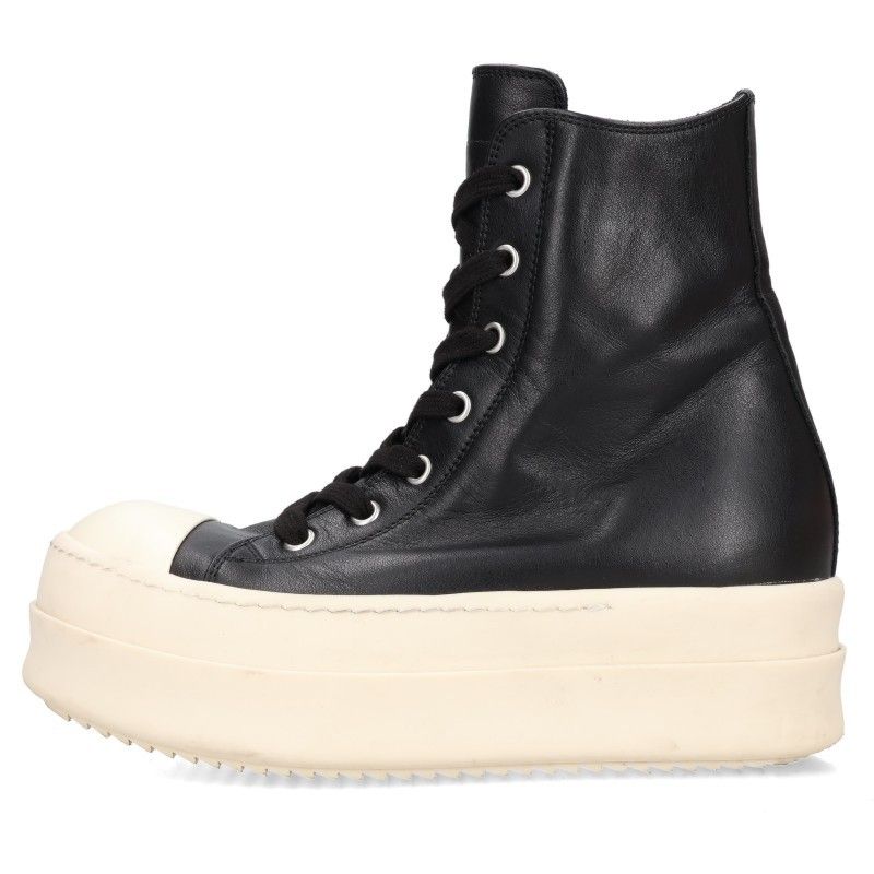 リックオウエンス MEGA BUMPER SNEAKERS メガバンパーレザーハイカットスニーカー メンズ 36
