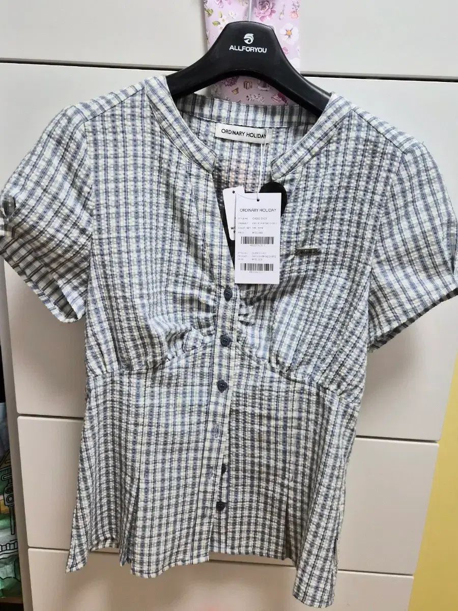 チェックシャーリングシャツ