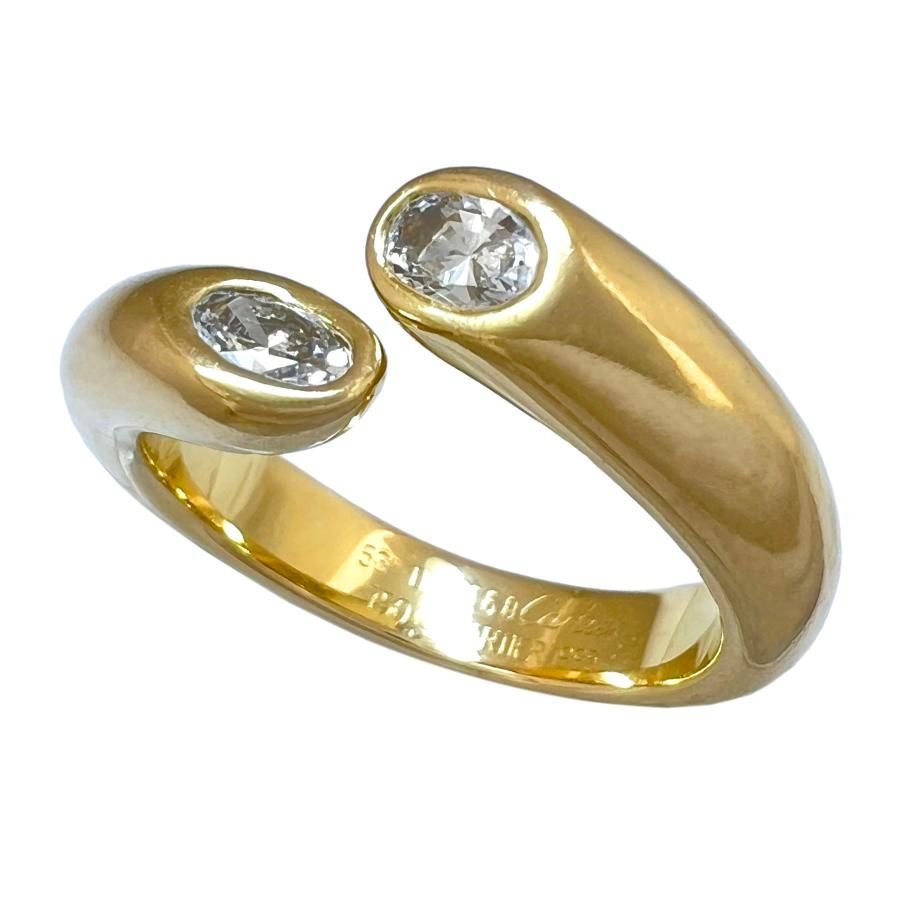 CARTIER　カルティエ　リング　エリプス　ドゥ　テッド　ダイヤ　750　K18　YG　56　イエローゴールド　指輪 396,000円