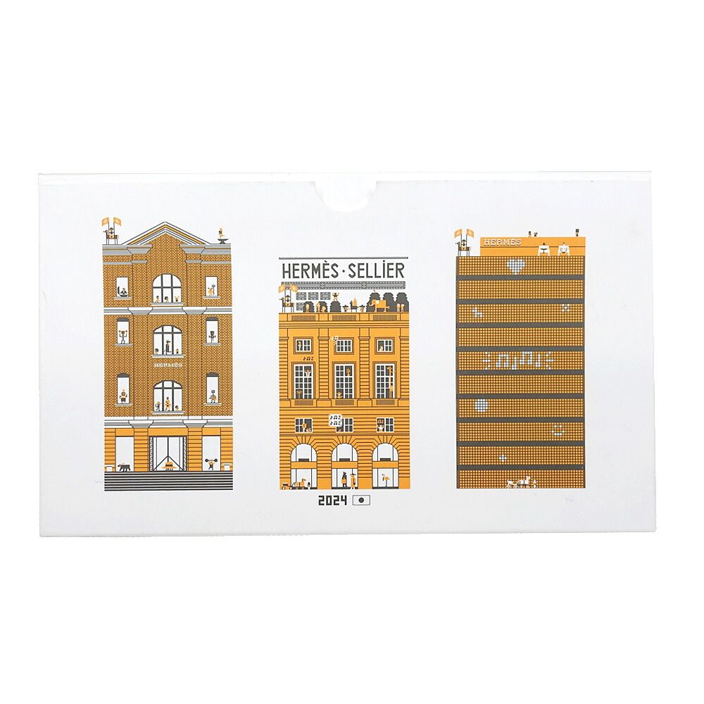 [Meito] Hermes Refill VISION Japonais 2024 Stationery Memo Pad 085088CA00 Orange/White SV Hardware Brand Accessories Other Boxes