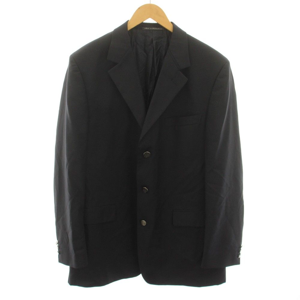 ジャンニヴェルサーチ ヴェルサーチェ GIANNI VERSACE テーラードジャケット シングル 54 紺 ネイビー 1GRGV0 /YT ■GY53