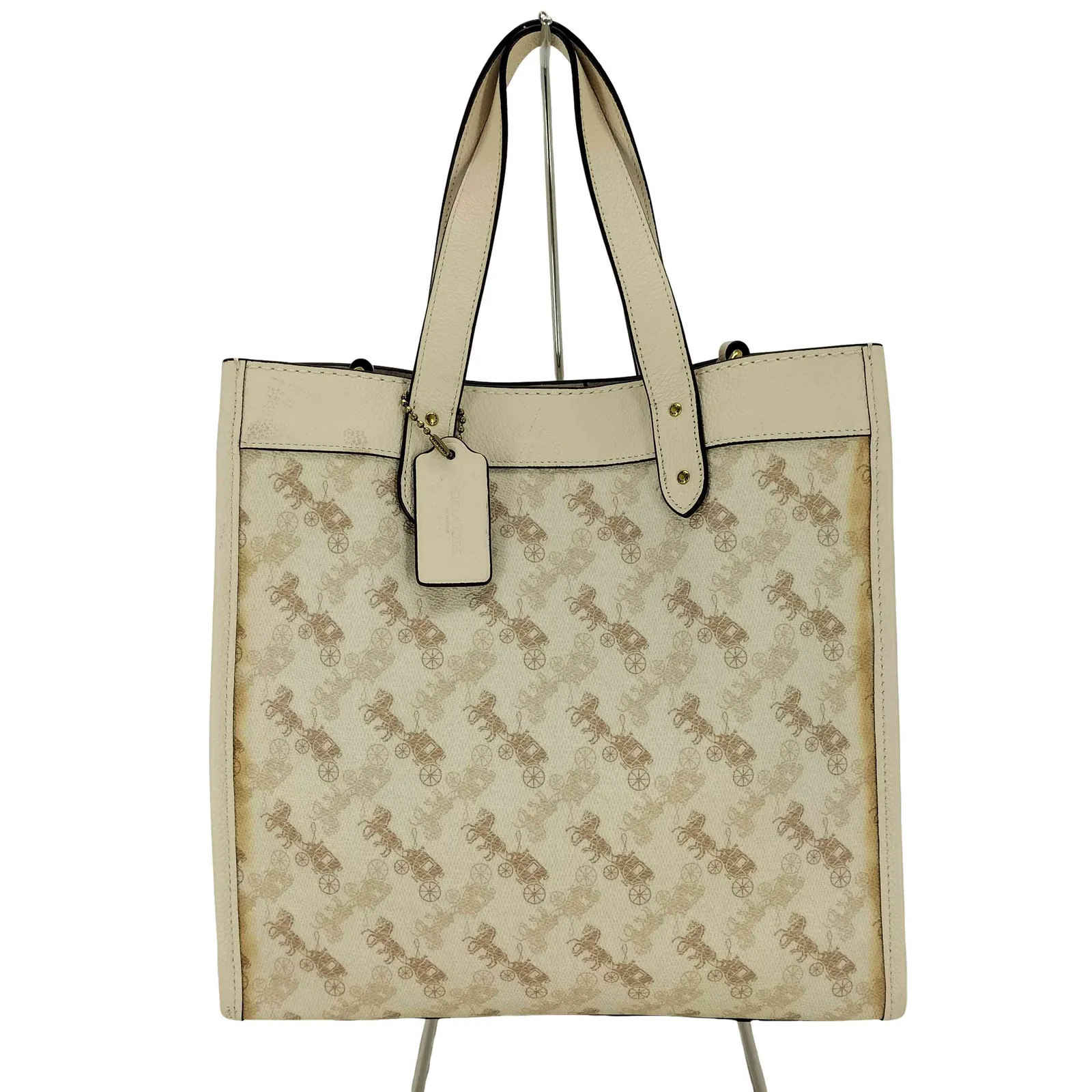 コーチ COACH Field tote with horse and carriage print 2WAYトート 