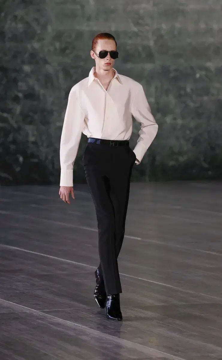 강동원様 着用 Saint Laurent 24ss シャミーズ シルク シャツ
