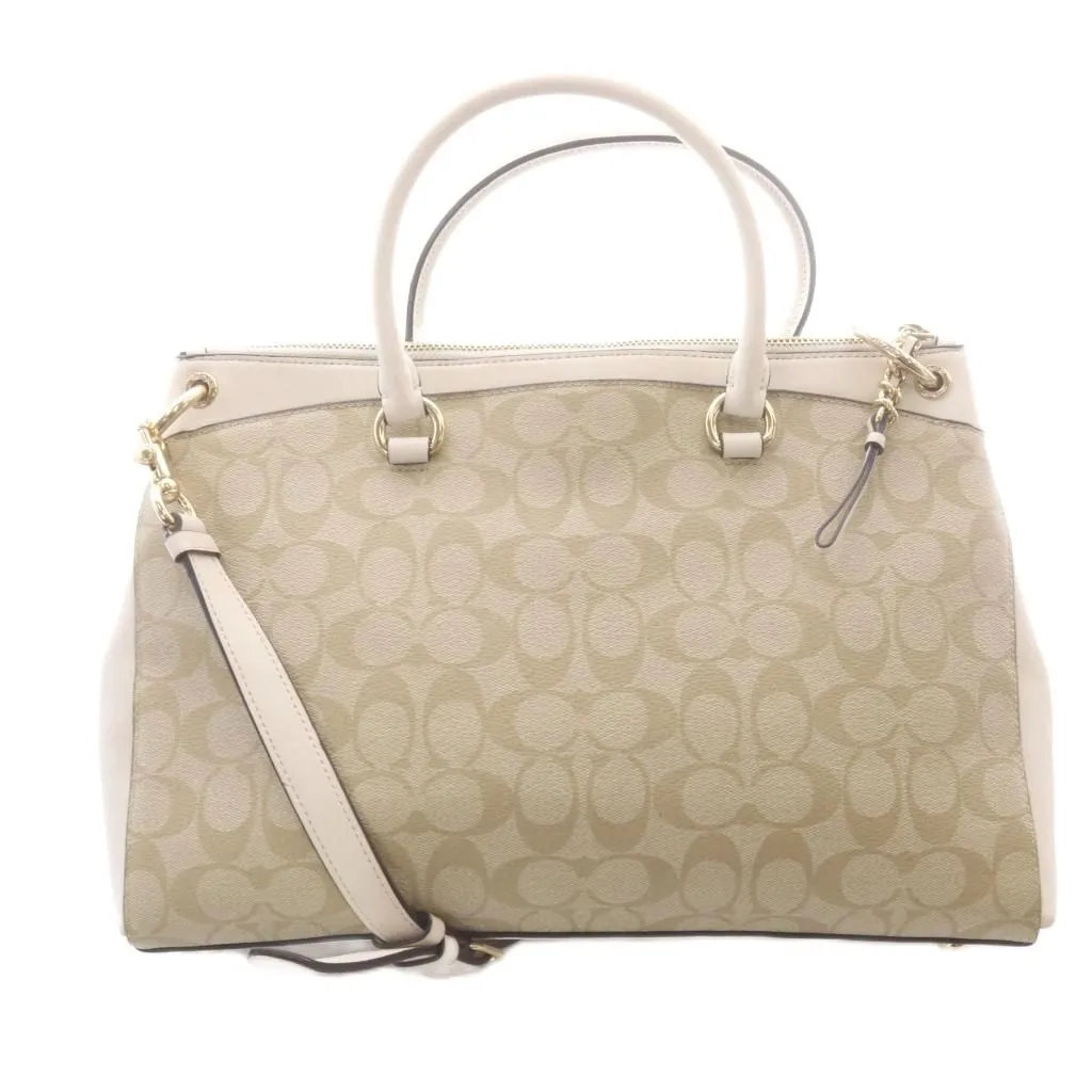 コーチ COACH 2WAY シグネチャー PVC ハンドバッグ ショルダーバッグ 