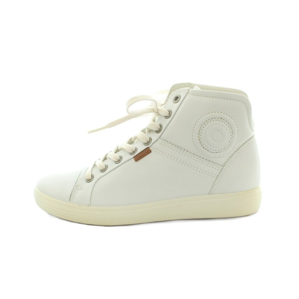 エコー ecco SOFT 7 ハイカットスニーカー シューズ 36 US5-5.5 23.0cm 白 ホワイト 430023 /MI ■OS
