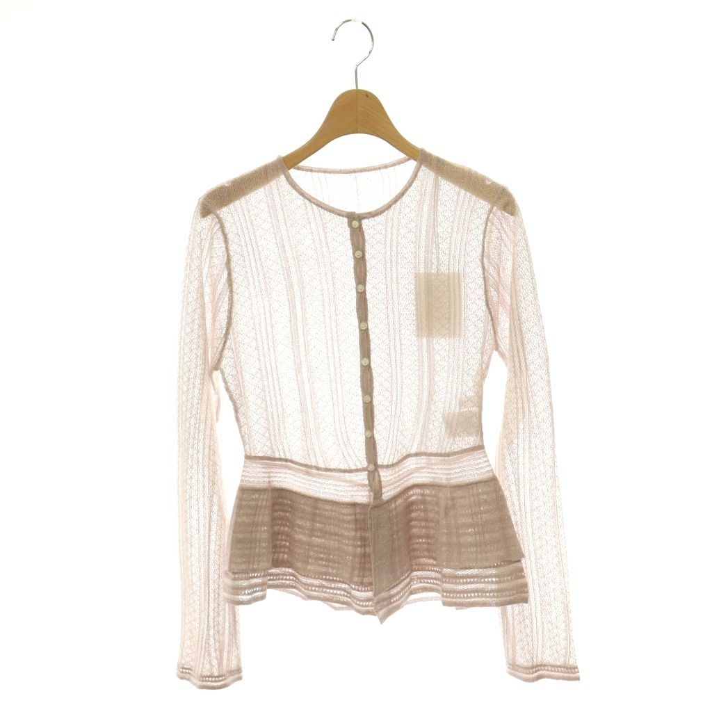 ハーリップトゥ Her lip to 26SS Shimmer Knit Peplum Cardigan カーディガン 長袖 S ピンク 1261202085 /NR ■OS ■SH 9,675円