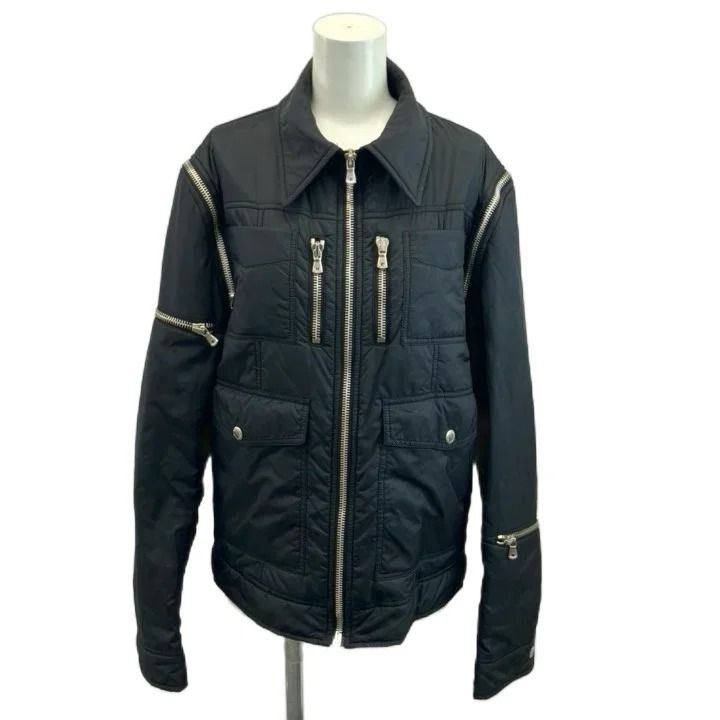 ドルチェ&ガッバーナ ドルガバ DOLCE&GABBANA デタッチャブルジャケット ブルゾン ベスト 2WAY ジップアップ 44 S 黒 ブラック /XZ ■GY11