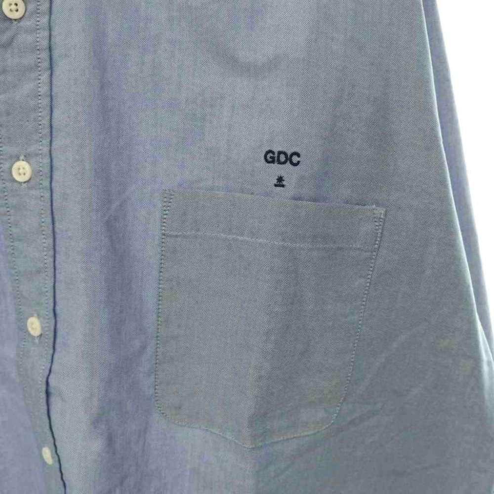 oxford shirt オックスフォード シャツ BD ボタンダウン ロゴ刺繍 長袖 XL ライトブルー /HS ■OS ■AD