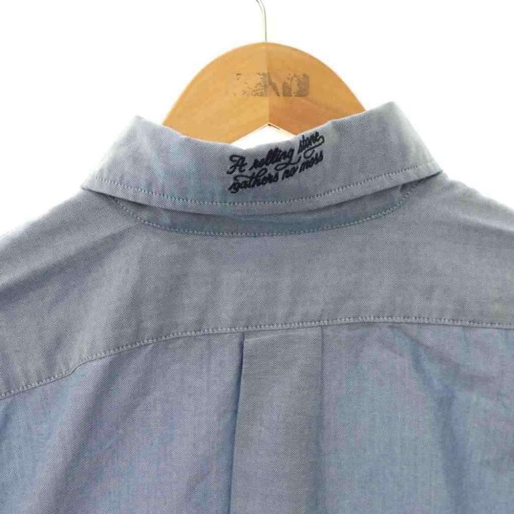 oxford shirt オックスフォード シャツ BD ボタンダウン ロゴ刺繍 長袖 XL ライトブルー /HS ■OS ■AD