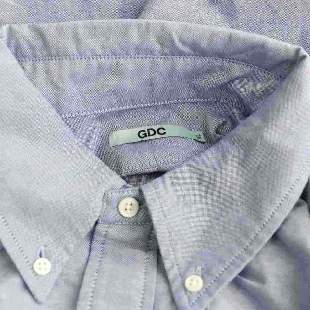oxford shirt オックスフォード シャツ BD ボタンダウン ロゴ刺繍 長袖 XL ライトブルー /HS ■OS ■AD