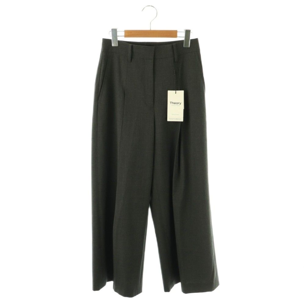 セオリー Theory 25AW Traceable Wool Pleated Trouser パンツ ワイド タック 00 グレー /HK ■OS ■SH