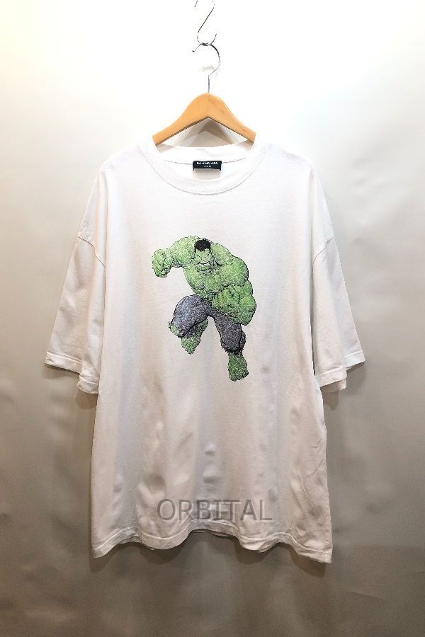 経堂) バレンシアガ BALENCIAGA マーベル ハルク 612966 TLV59 21SS プリント Tシャツ カットソー 白 メンズ サイズXXL 11,550円