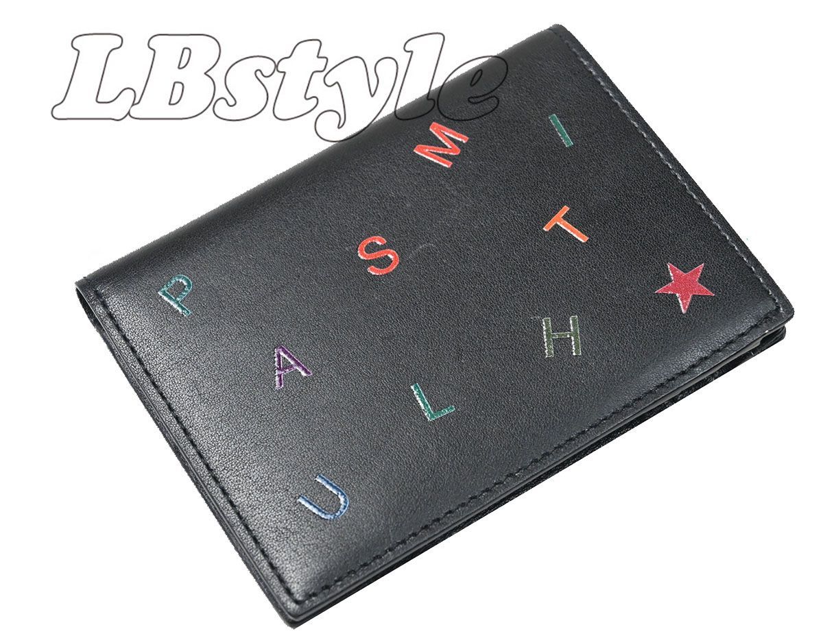 ポールスミス　財布　メンズ　ポール・スミス　　二つ折り財布　paulsmith　PSレターズ　牛革　二つ折り財布　カードケース　 紳士財布　ポールスミス