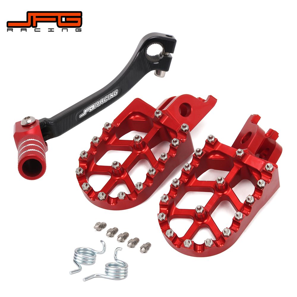 JFGRACING ホンダ CRF250R CRF450R CRF250RX CRF450X対応 CNCアルミ シフトレバー フットペグ