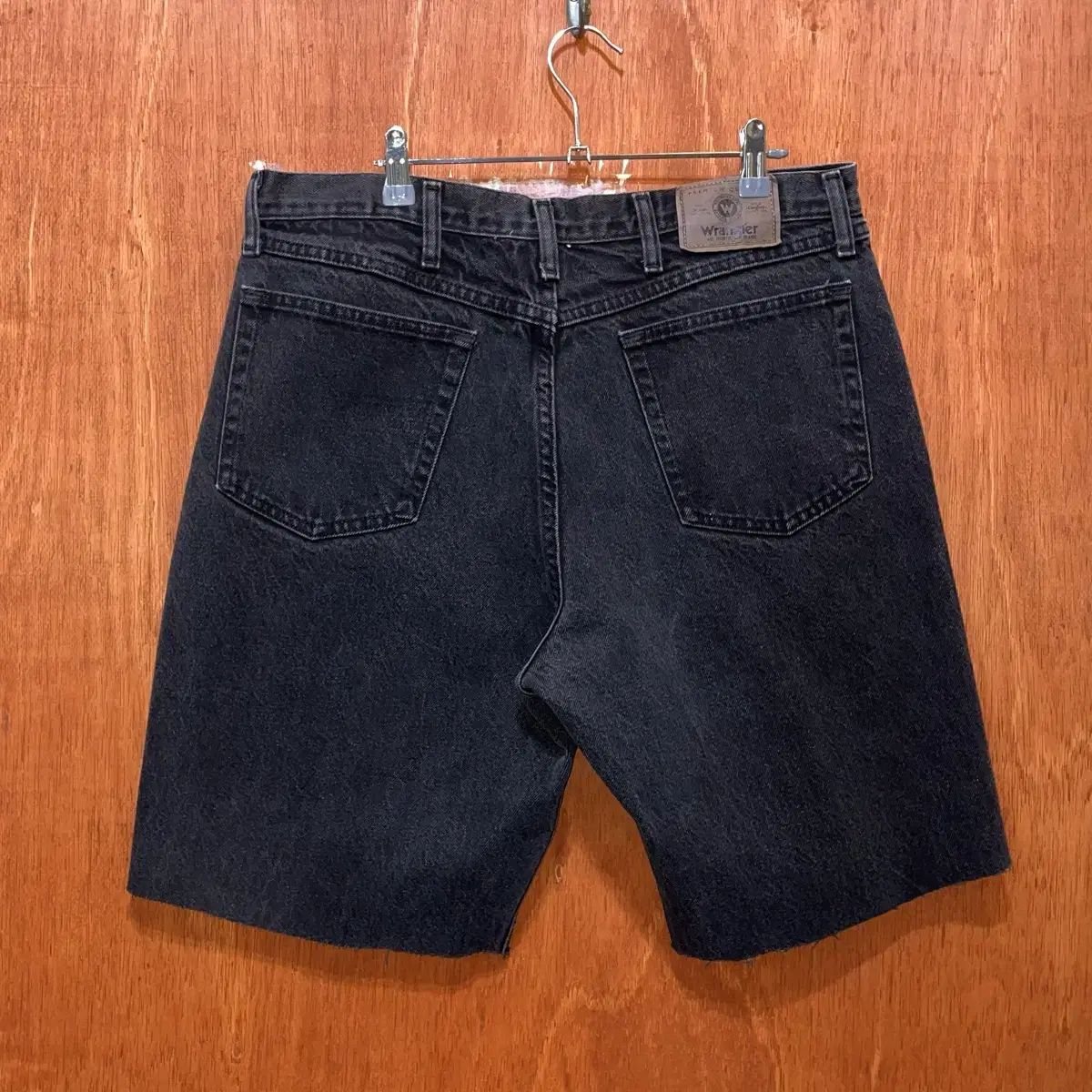 (34) Wrangler ラングラー カットオフ デニム ショーツ ハーフパンツ ブラック