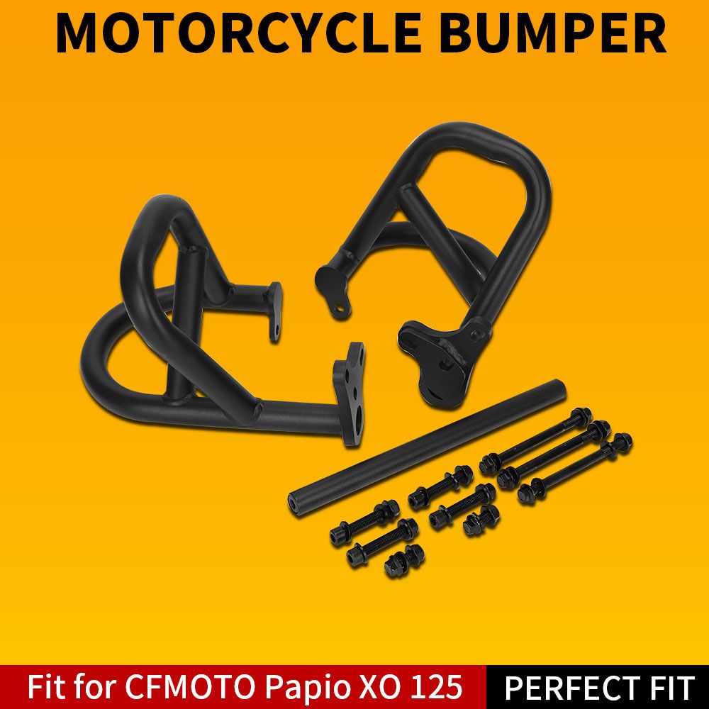 JFGRACING CFMOTO パピオ XO 125対応 バンパーガードバー クラッシュバー 衝突防止落下防止フレーム