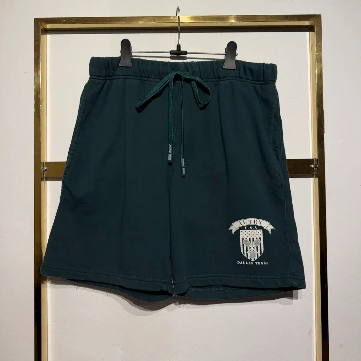 Autry オートリー テニス ロゴ スウェット ハーフパンツ ダークグリーン XL 6,897円