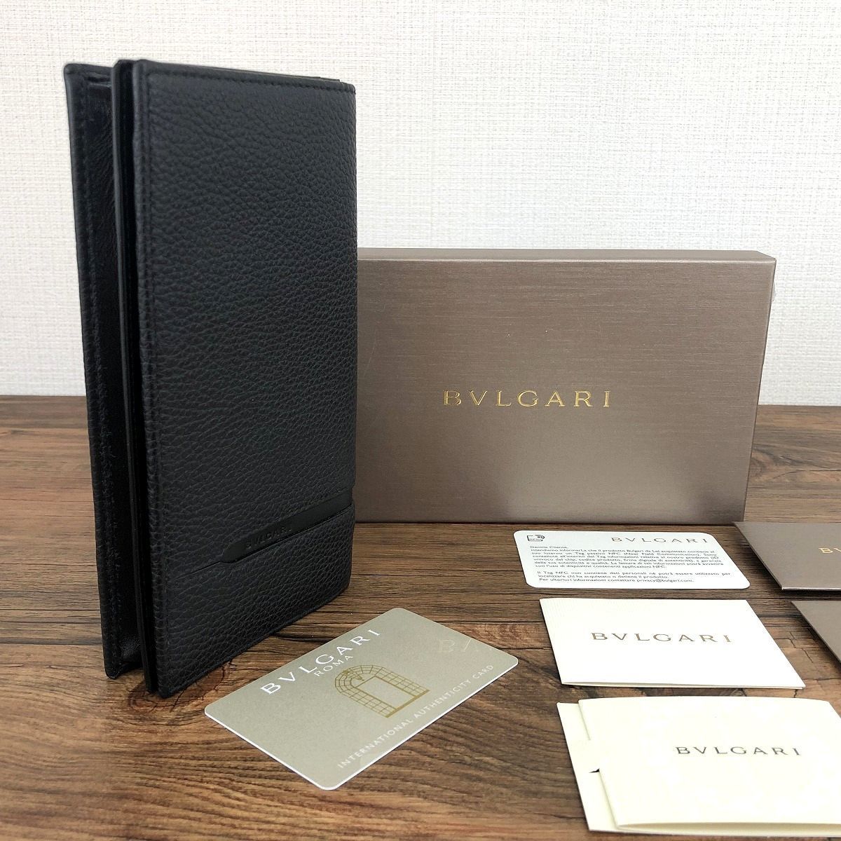 未使用品 BVLGARI オクト 長財布 36966 ブラック 箱付き 84